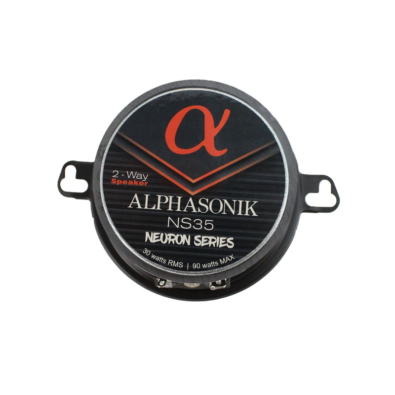 Pair of Alphasonik Car Audio 3.5 2 Way Speakers 90W 3 Ohm NS35