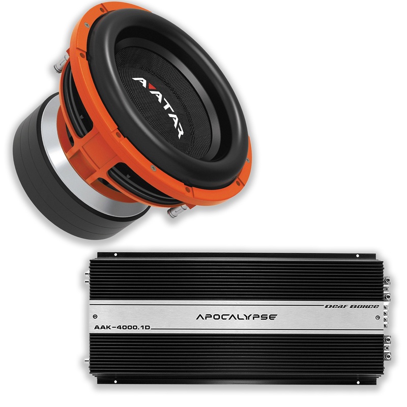 Deaf Bonce Car Audio 12″ 2Ohm Avatar Subwoofer STU-1246D2&Monoblock Amp Package