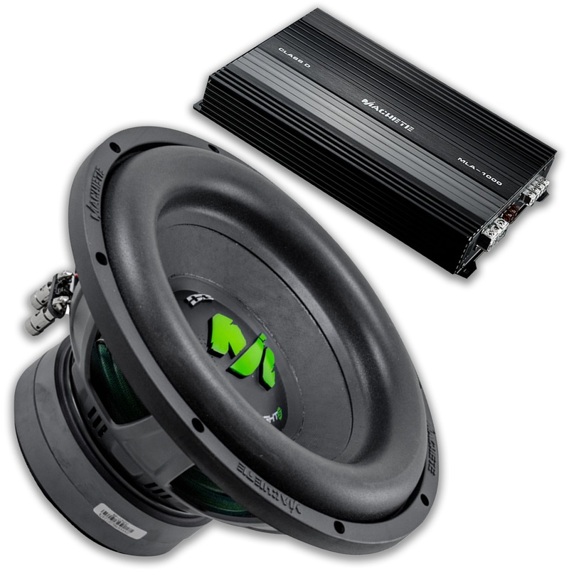 Deaf Bonce Car Audio 12″ Subwoofer Dual 2 Ohm MF-12S & 1 Ch Amplifier MLA-1000