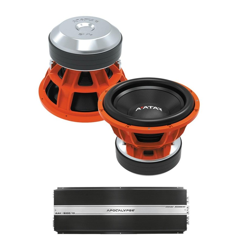 Deaf Bonce Car Audio 15″ 2 Ohm Avatar Subwoofer SVL-1547-D2 & Mono Amp Package