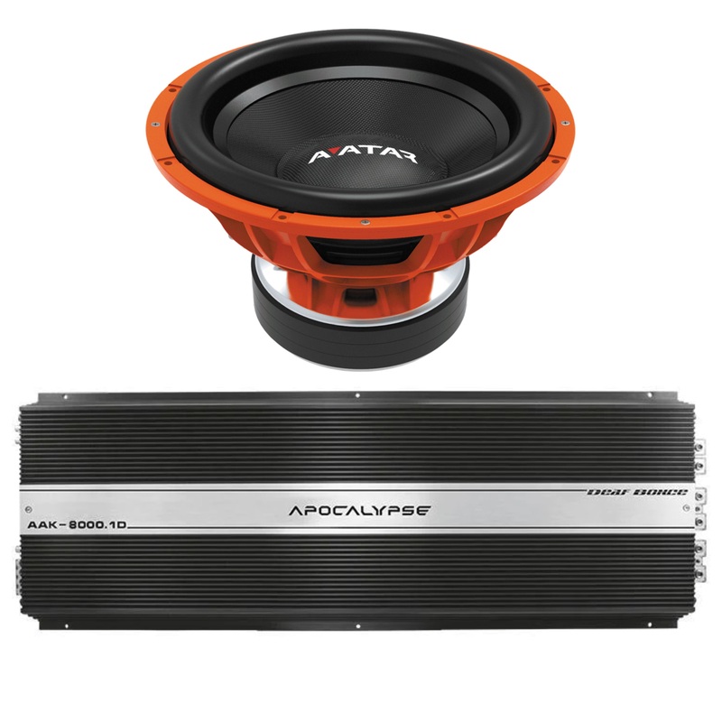 Deaf Bonce Car Audio 18″ 2 Ohm Avatar Subwoofer SVL-1847-D2 & Mono Amp Package