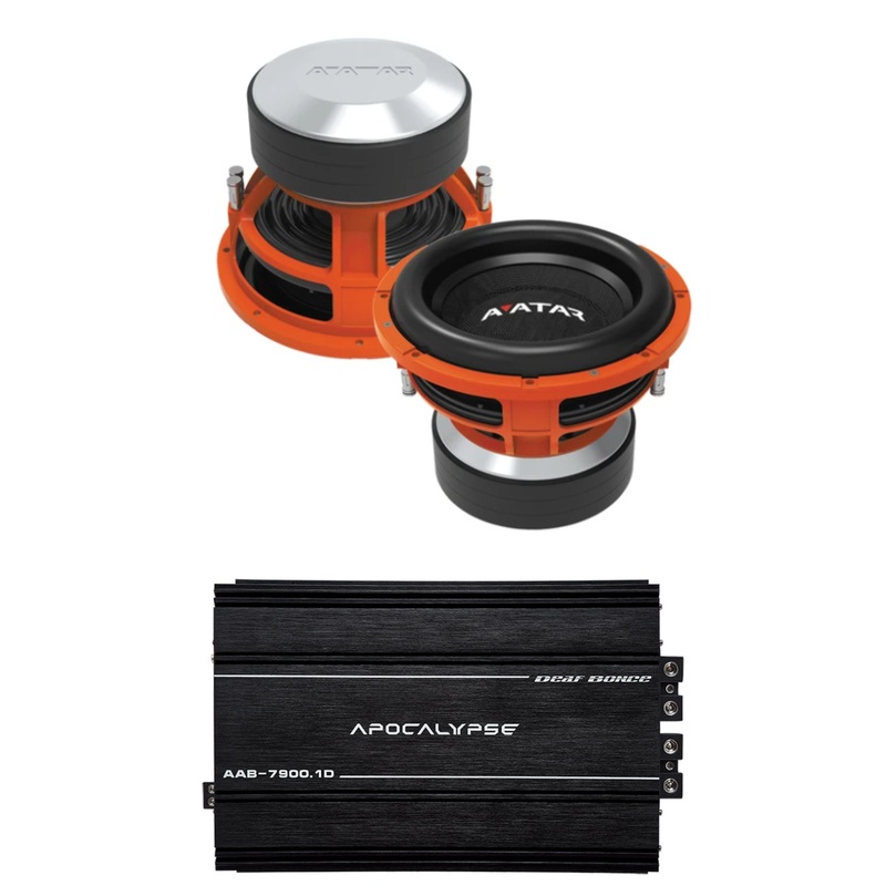 Deaf Bonce Car Audio 2x 15″ 1Ohm Avatar Subwoofers STU-1546D1 & Mono Amp Package