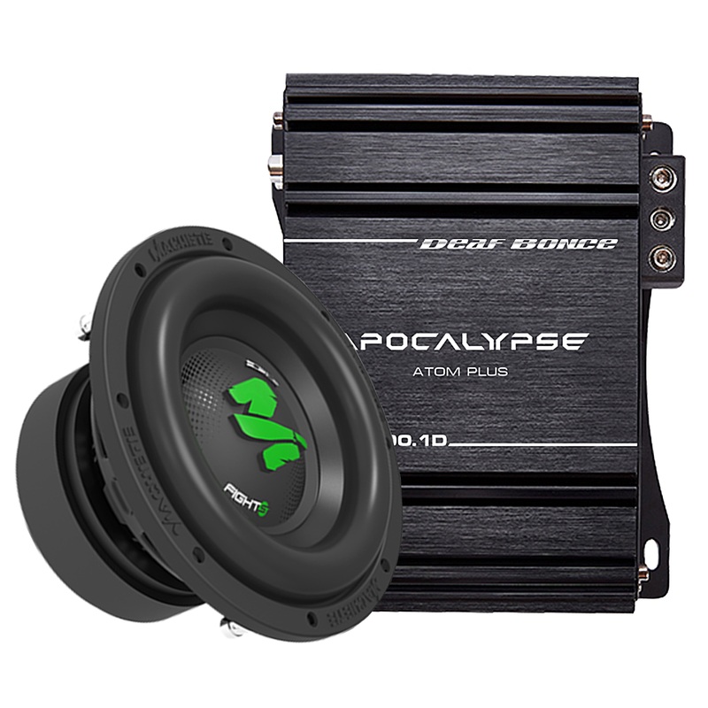 Deaf Bonce Car Audio 8″ DVC 2 Ohm Subwoofer W/ Monoblock Amp Class D Package