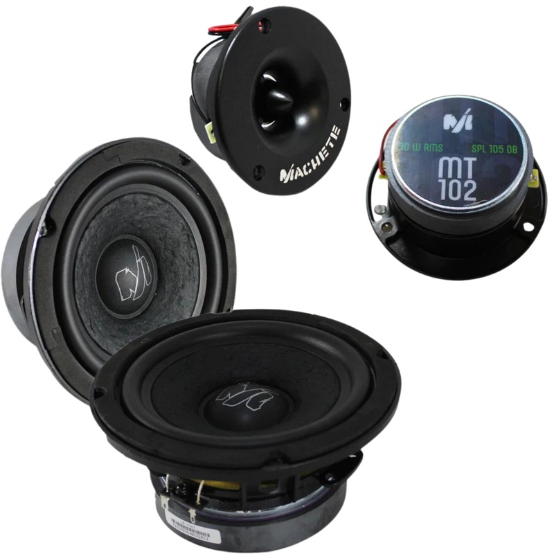 Deaf Bonce Machete 6.5″ 80W RMS Mid-Bass Speakers & 30W RMS Bullet Tweeters SET