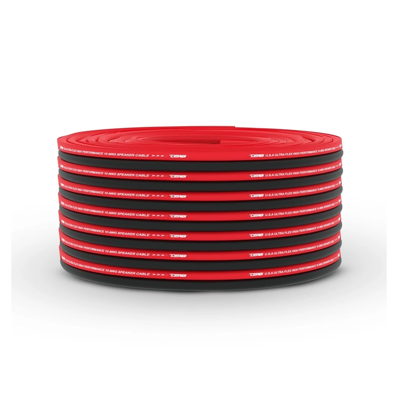 DS18 25FT Cut 18 Gauge CCA Red & Black Ultra Flex Speaker Wire SW-18GA-25RB