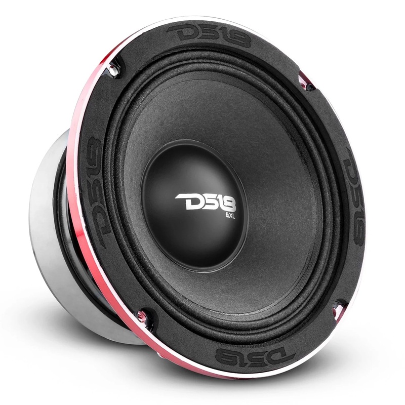 DS18 Pro Audio Package 4 x 6.5″ Mid-Range Speakers, Tweeters, 1ch Amp/Wire Kit