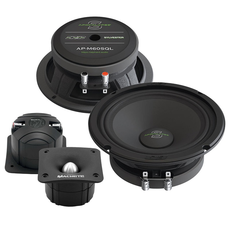 Pair of Deaf Bonce 6.5 Apocalypse Speakers 600W 4 Ohm w/ 1″ Bullet Tweeters 160W