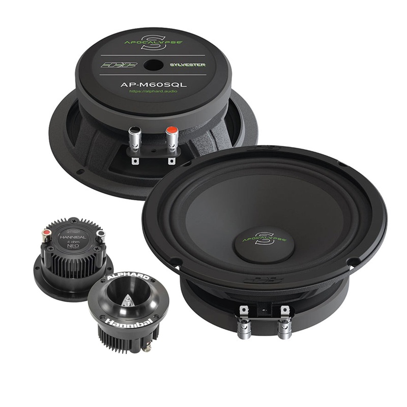 Pair of Deaf Bonce 6.5 Apocalypse Speakers 600W 4 Ohm w/ 1″ Neo Tweeters 160W