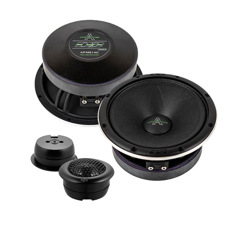 Pair of Deaf Bonce 6.5 Mid-Range Speakers 360W 4 Ohm w/ 1″ Neo Tweeters 100W