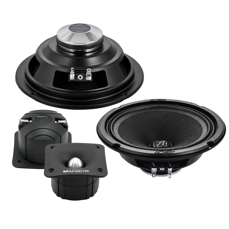 Pair of Deaf Bonce 6.5 Midrange Speakers 200W 4 Ohm w/ 1″ Bullet Tweeters 160W