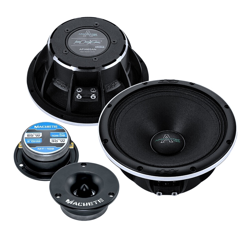 Pair of Deaf Bonce 6.5 Midrange Speakers 400W 4 Ohm w/ 1″ Bullet Tweeters 240W