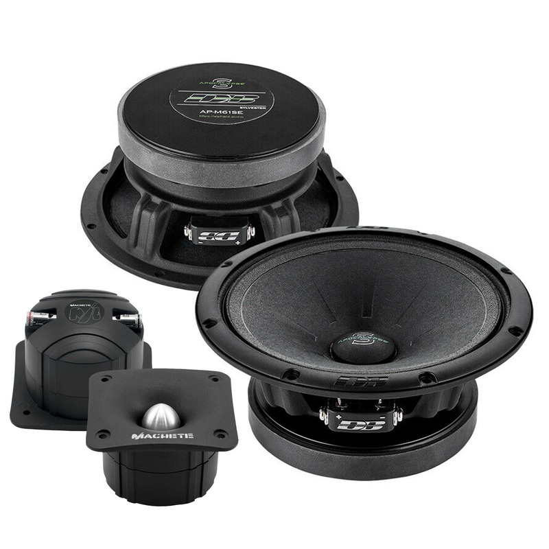 Pair of Deaf Bonce 6.5 Midrange Speakers 520W 4 Ohm w/ 1″ Bullet Tweeters 160W
