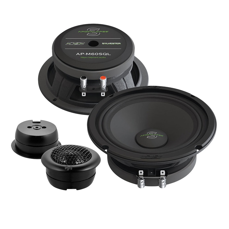 Pair of Deaf Bonce 6.5 Midrange Speakers 600W 4 Ohm w/ 1″ Black Tweeters 100W