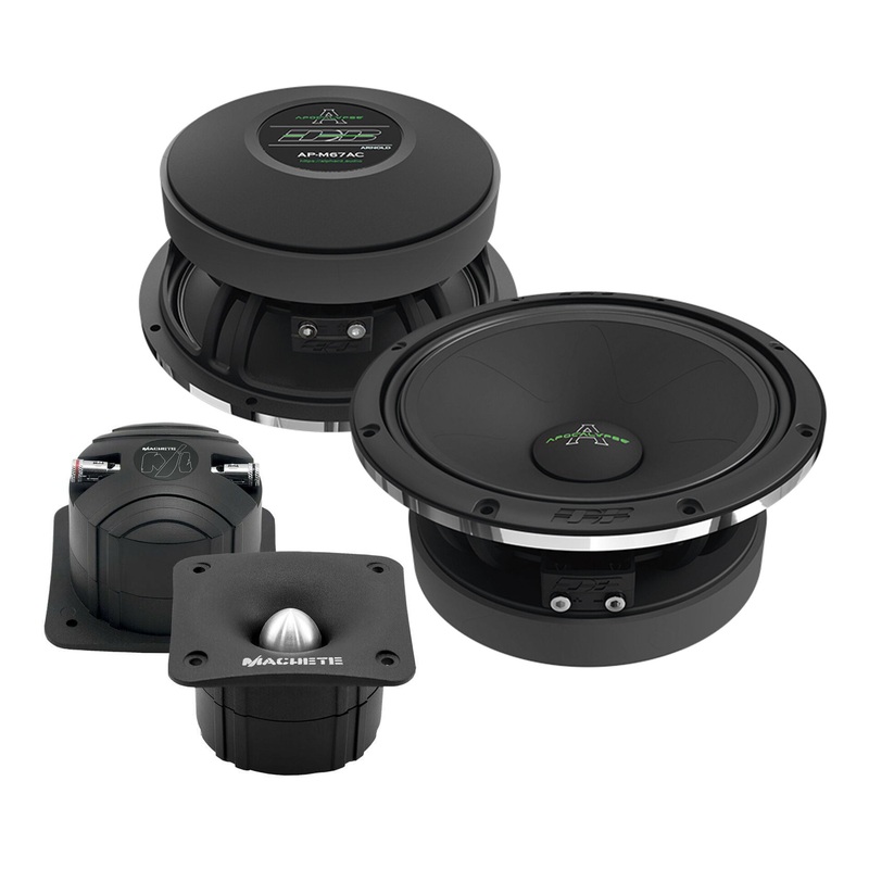 Pair of Deaf Bonce 6.5 Midrange Speakers 600W 4 Ohm w/ 1″ Bullet Tweeters 160W