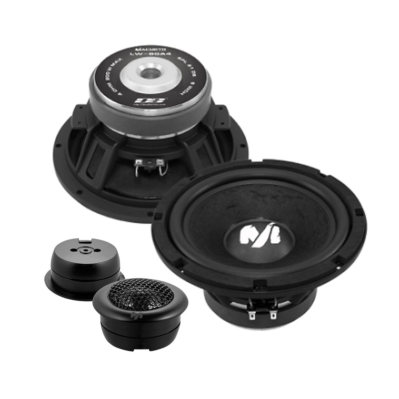 Pair of Deaf Bonce 8 Mid-Bass Speakers 200W 4 Ohm w/ 1″ Neo Tweeters 100W