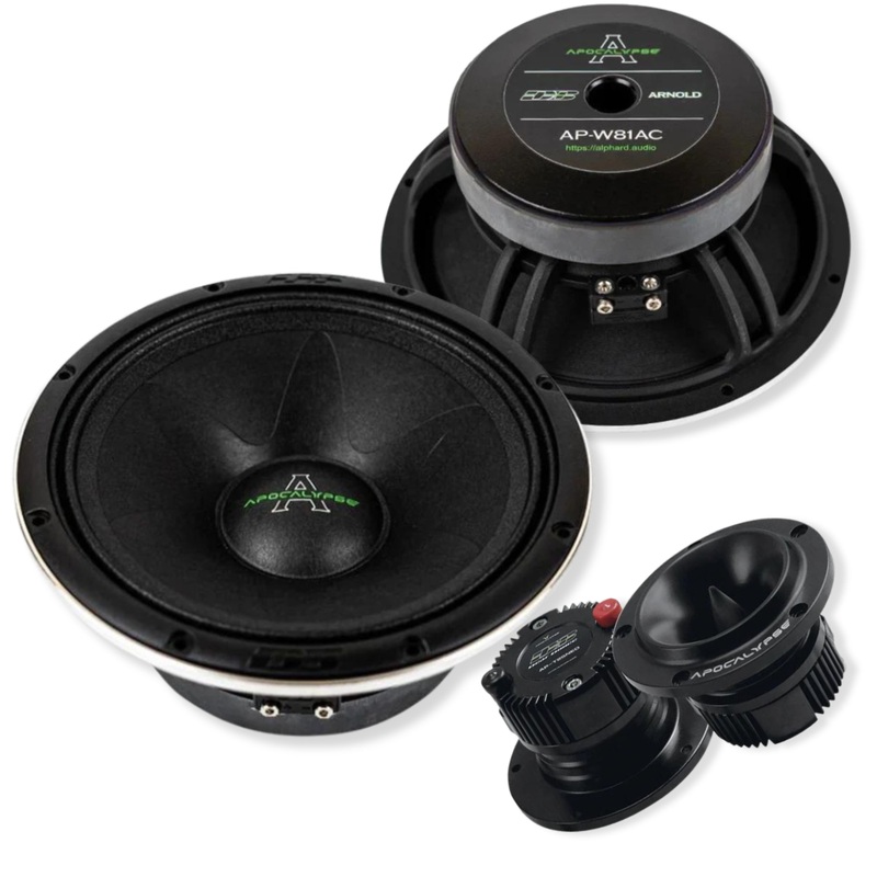 Pair of Deaf Bonce 8 Mid-Bass Speakers 600W 4 Ohm w/ 1″ Neo Tweeters 160W