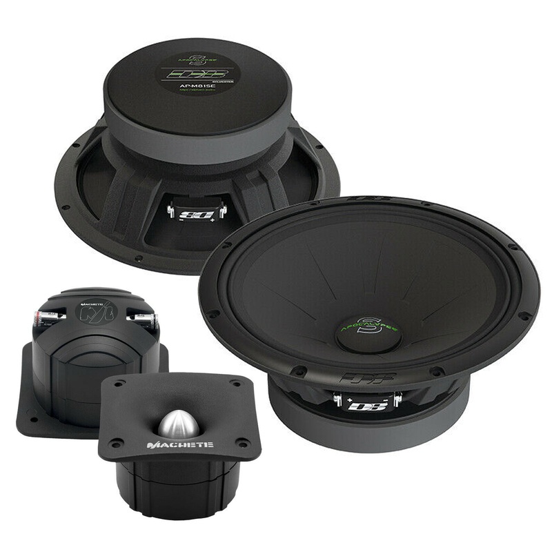 Pair of Deaf Bonce 8 Midrange Speakers 340W 4 Ohm w/ 1″ Bullet Tweeters 160W