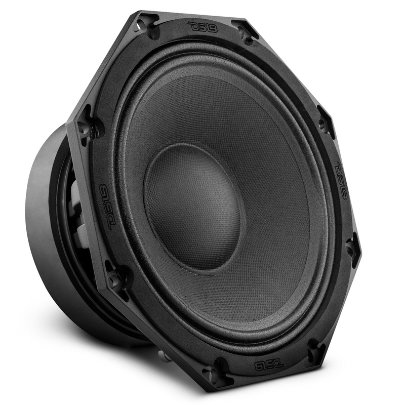 DS18 8″ Midrange Octagon Loudspeaker 8 Ohm 800W Black Car Audio 8OCT400-8