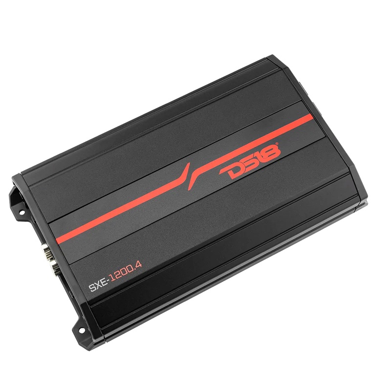 DS18 Car Audio Full Range 4 Channel 1200W Amplifier Class A/B Black SXE-1200.4-BK