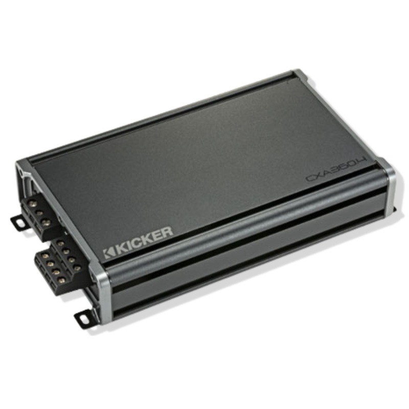 Kicker Full Range 4-Channel Class A/B 360W RMS 2 Ohm Amplifier – 46CXA3604T