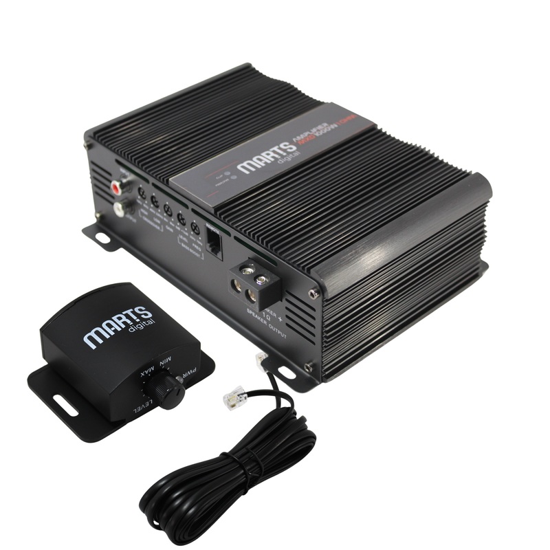 Marts Digital Amplifier Full-Range Class D Bass Knob 1000 watts 2 ohm MXD-1000-2