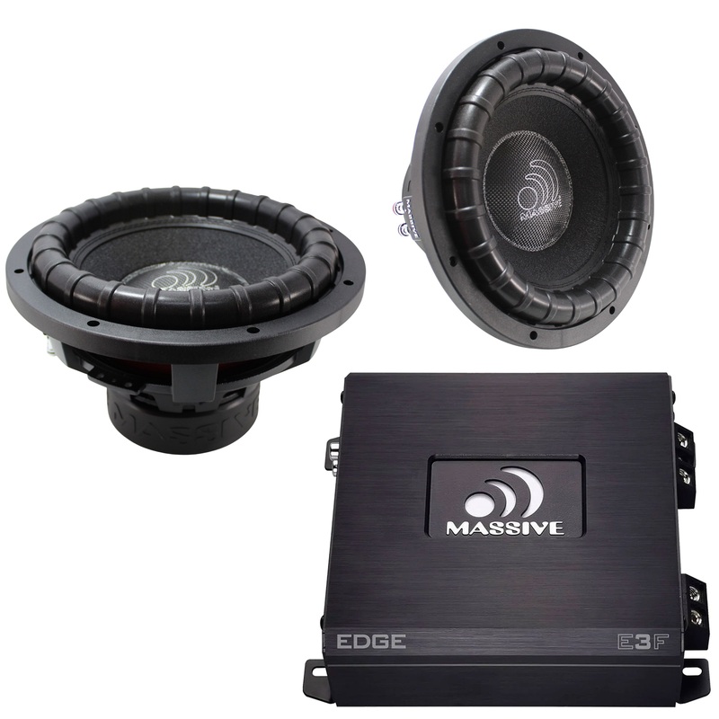 Massive Audio 2x 12″ 3000W Subwoofers  W/ Monoblock 1500 Watt Amplifier Class D