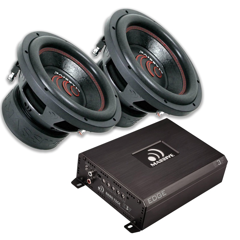 Massive Audio 2x 15″ 2800W Subwoofers  W/ Monoblock 1500 Watt Amplifier Class D