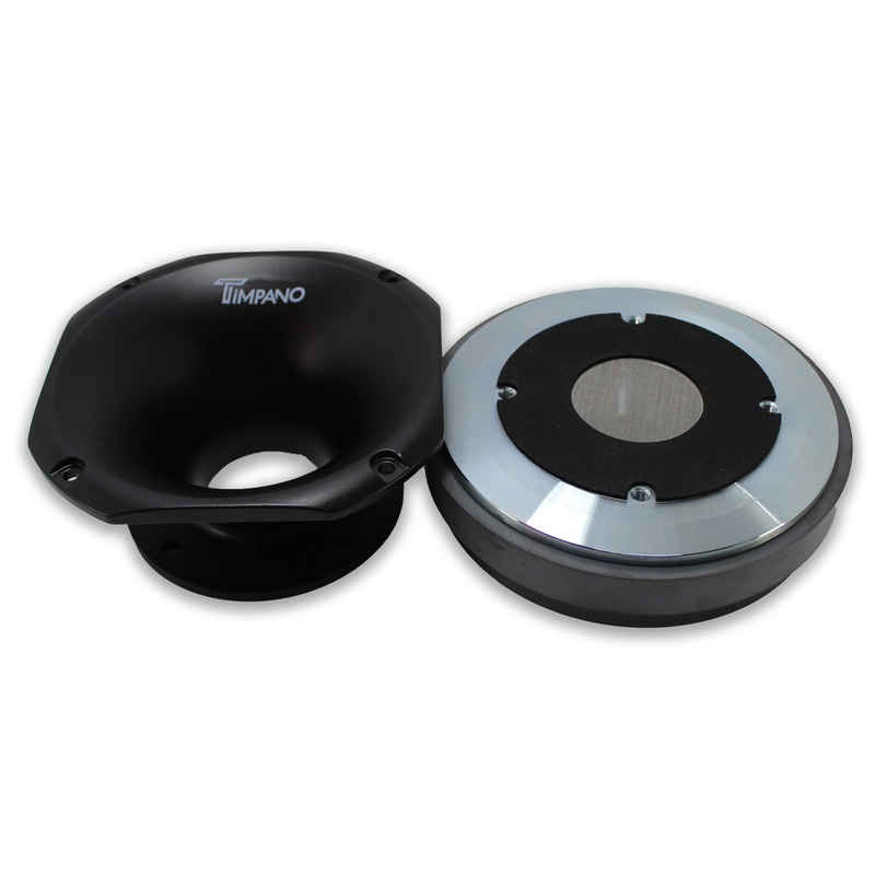 Timpano 2″ Compression Driver 200W 8Ohm + Aluminum Shallow Mount Horn Car Audio