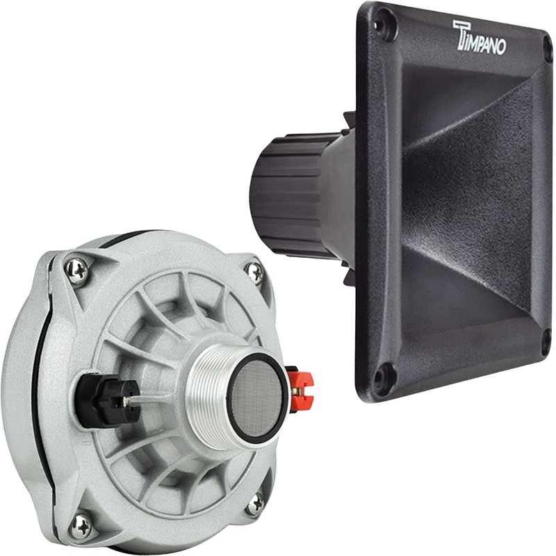 Timpano Car Audio 4.5″x4.5″ Phenolic Driver Horn Combo 2″ VC 150W 8 Ohms