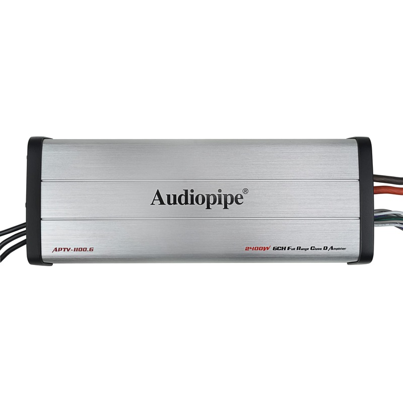 Audiopipe 1100W RMS 6-Channel Class-D Full Range Marine Amplifier APTV-1100.6