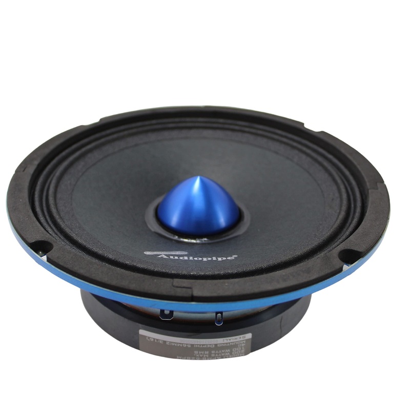 Audiopipe 6″ Mid Bass Car Audio Bullet Loud Speaker 100W 4 Ohm Blue