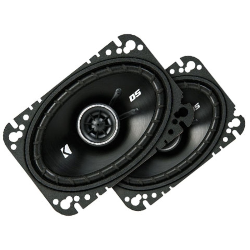 Kicker 4×6″ 4Ohm 120W Peak 2 Way Full Range Coaxial Car Audio Speakers 43DSC4604