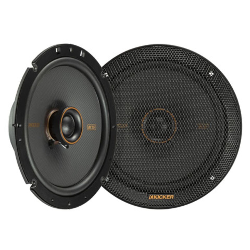 Kicker 6.75″ 4-Ohm 200W Peak 2 Way Coaxial Thin Car Audio Loud Speakers KSC6704