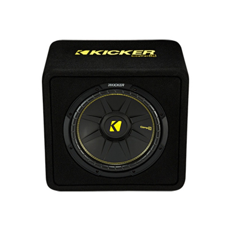 Kicker CompC Series Single 12″ 300W RMS 2-Ohm Loaded Subwoofer Enclosure – 44VCWC122
