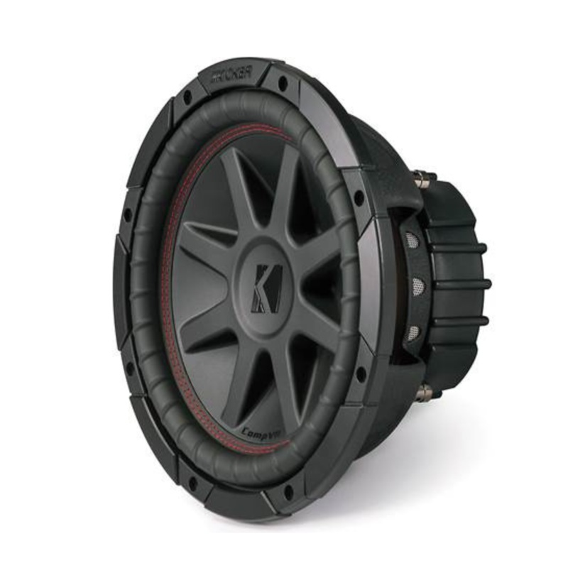 Kicker CompR Series 10″ Dual 4 Ohm Voice Coil Car Subwoofer 700W Peak 43CVR104