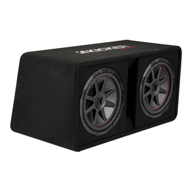 Kicker CompVR Series Dual 12″ 800W RMS 2-Ohm Loaded Subwoofer Enclosure – 48DCVR122