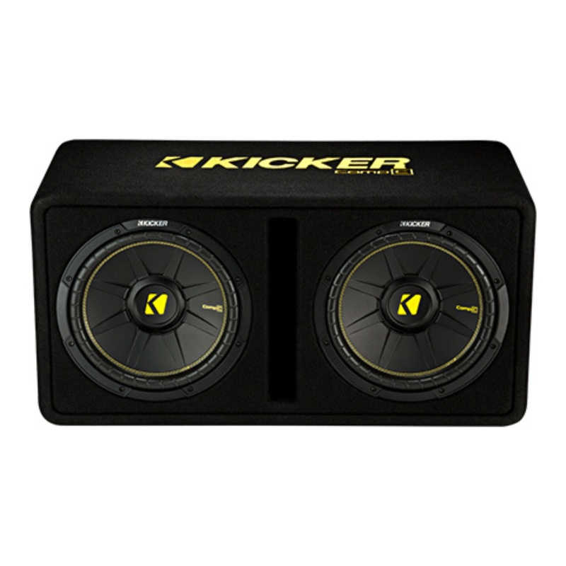 Kicker Dual 12″ CompC Subwoofer Loaded Enclosure 1200W Peak 2 Ohm 44DCWC122