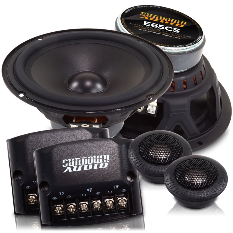 Sundown Car Audio E-Series 6.5″ 100W RMS 4 Ohm 2-Way Component Speakers E-6.5CS