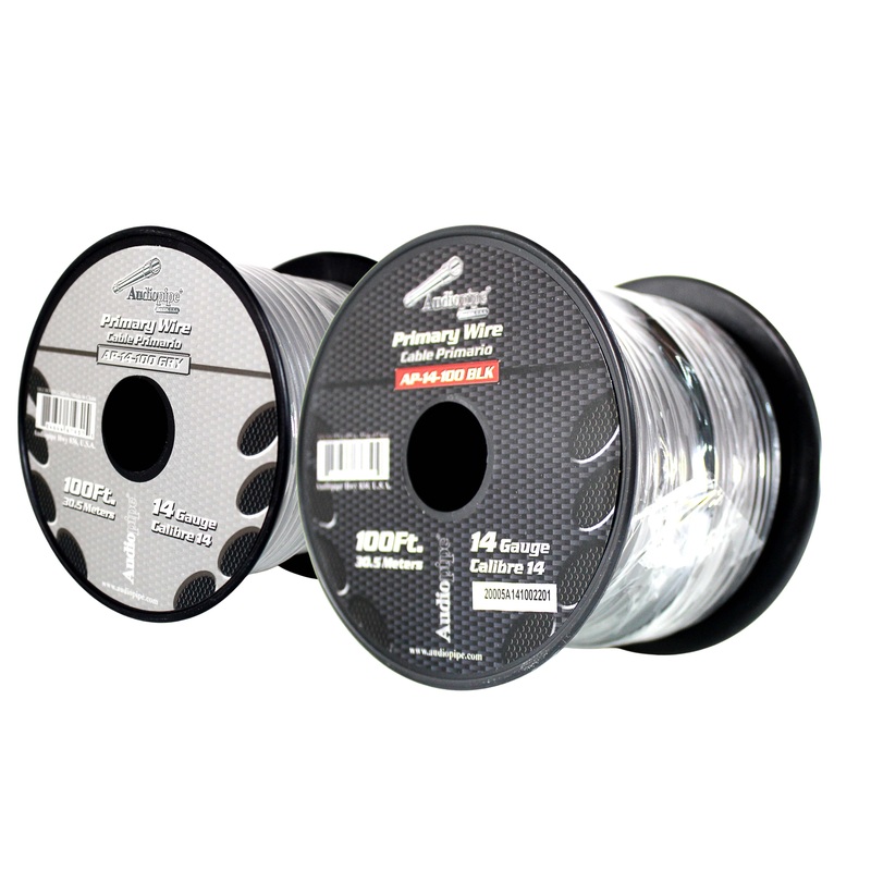 14 GA 100 FT Gray Black Stranded Spools of CCA Primary Power Ground  Wire Cable