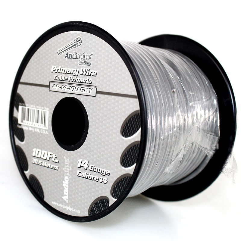 14 GA 100 FT Roll Gray Stranded Spool of CCA Primary Power Ground  Wire Cable