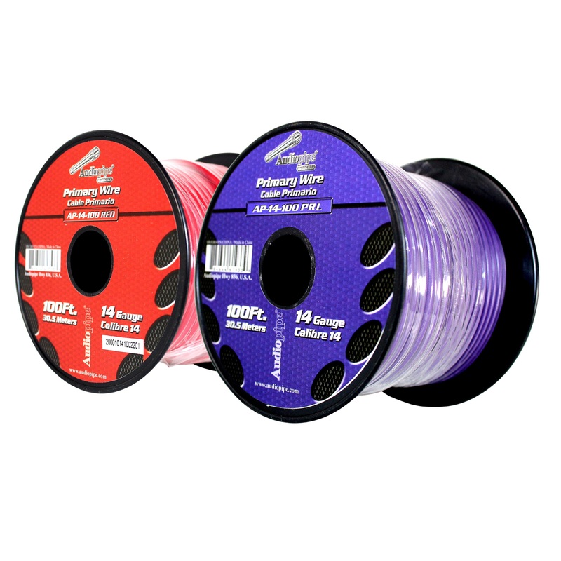14 GA 100 FT Roll Red Prp Stranded Spool of CCA Primary Power Ground Wire Cable