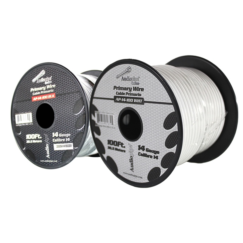 14 GA 100 FT White Black Stranded Spools of CCA Primary Power Ground  Wire Cable