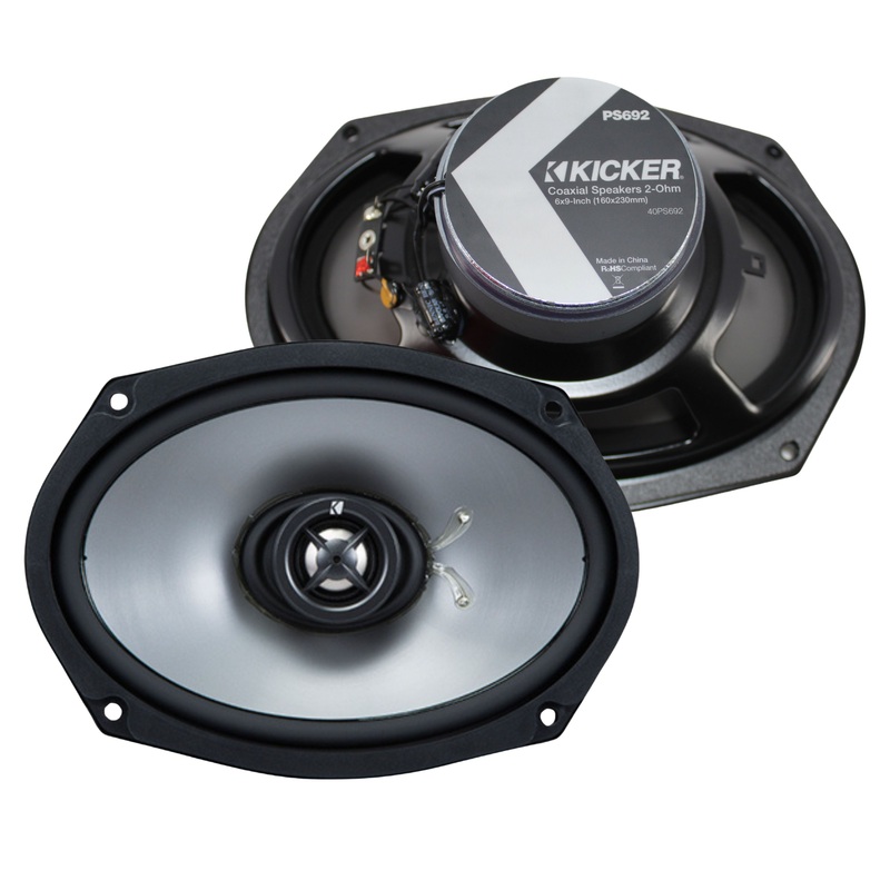 6×9″ 180 Watts 2 Ohm Coaxial Powersports Audio Speakers Kicker Series KI-40PS692