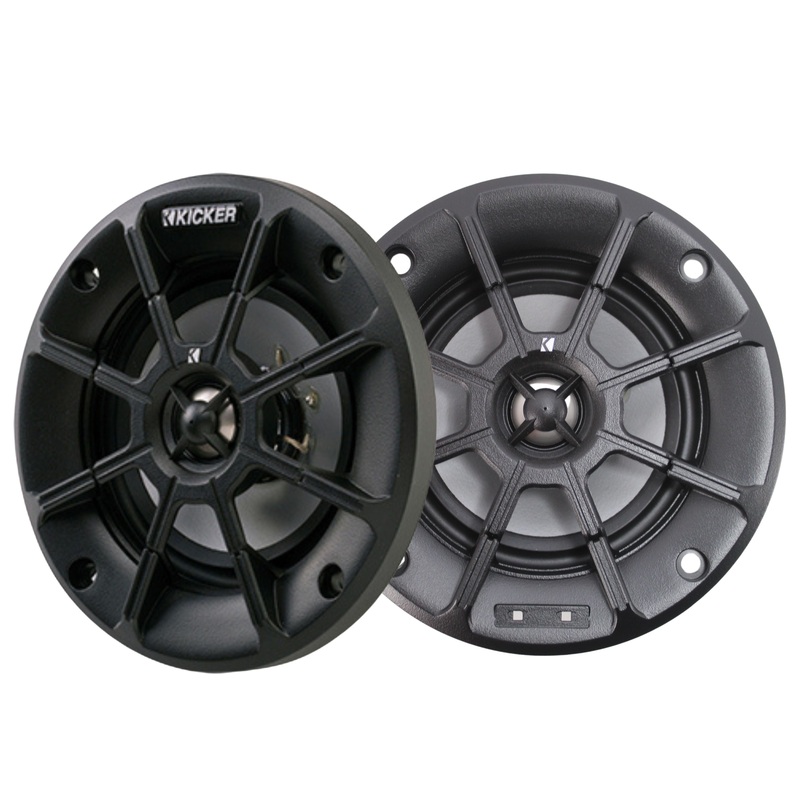 Kicker 4″ All-Weather Powersports Coaxial Speakers 2 ohm 100W Peak 40PS42 (Pair)