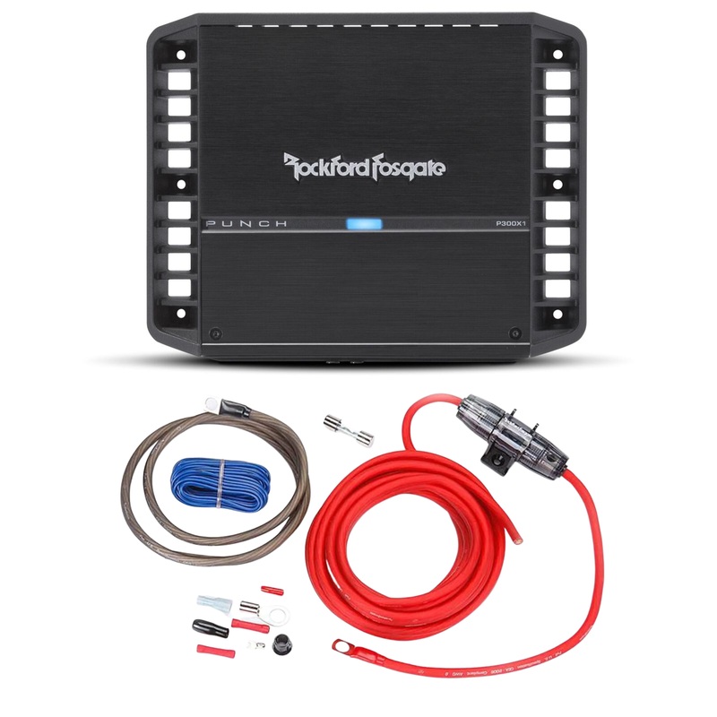 Rockford Fosgate Punch 300 Watt Full-Range Mono Amplifier P300X1 + Install Kit
