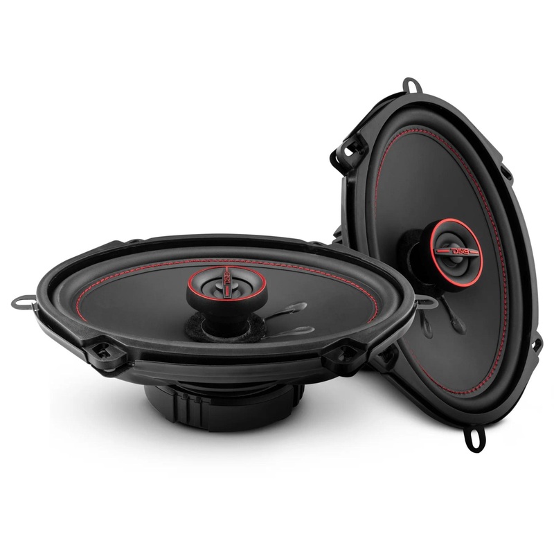 DS18 G5.7Xi Pair of 5×7″ 4 Ohm 2-Way Coaxial Speakers 150W Peak Black/Red