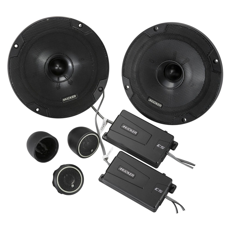 Kicker CS-Series 6.5″ 4 Ohm Component Speakers with 3/4″ Tweeters 300W Peak