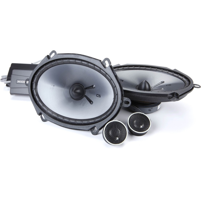 Kicker CS-Series 6″x8″ 4 Ohm Component Speakers with 3/4″ Tweeters 225W Peak