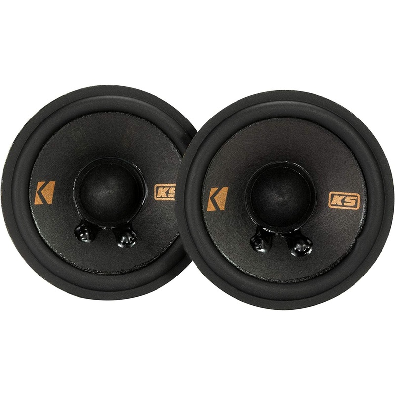 Kicker KS-Series 2.75″ 4 Ohm Coaxial Midrange Speakers 100 Watt Peak KSC270