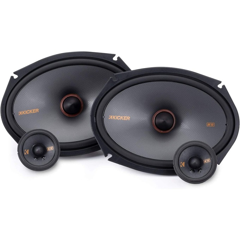 Kicker KS-Series 2-Way 6×9″ Component Speakers with 2.75″ Tweeters 200W Peak
